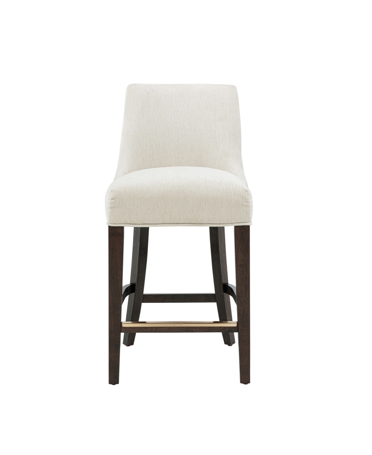 Manhattan Comfort 38.4" Beever Chenille Upholstered Counter Stool In White