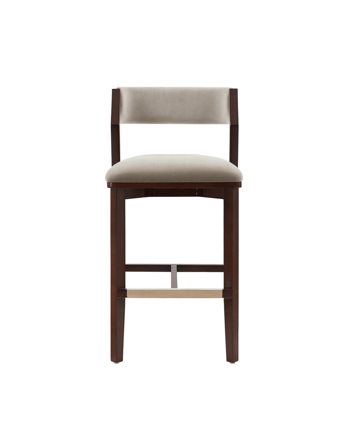 Manhattan Comfort 39.2" Patricia Velvet Upholstered Barstool In Sand