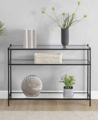 9.5" Royal Crest 3 Tier Glass Console Table