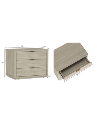 Evelyn 32" 3-Drawer Nightstand