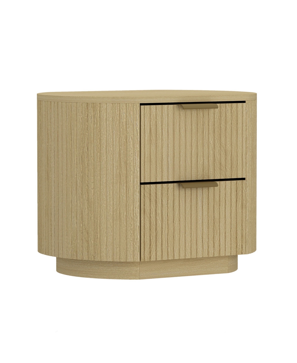 Manhattan Comfort 26.5" Olivia Wood 2-drawer Nightstand In Multi