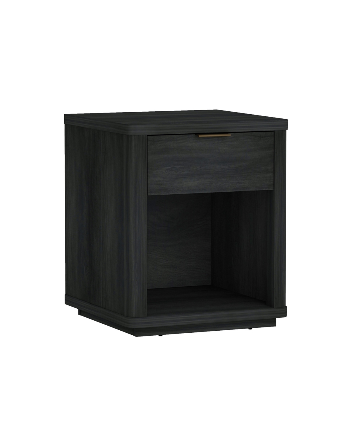 Manhattan Comfort 20" Evelyn Wood 1-drawer Nightstand In Gray