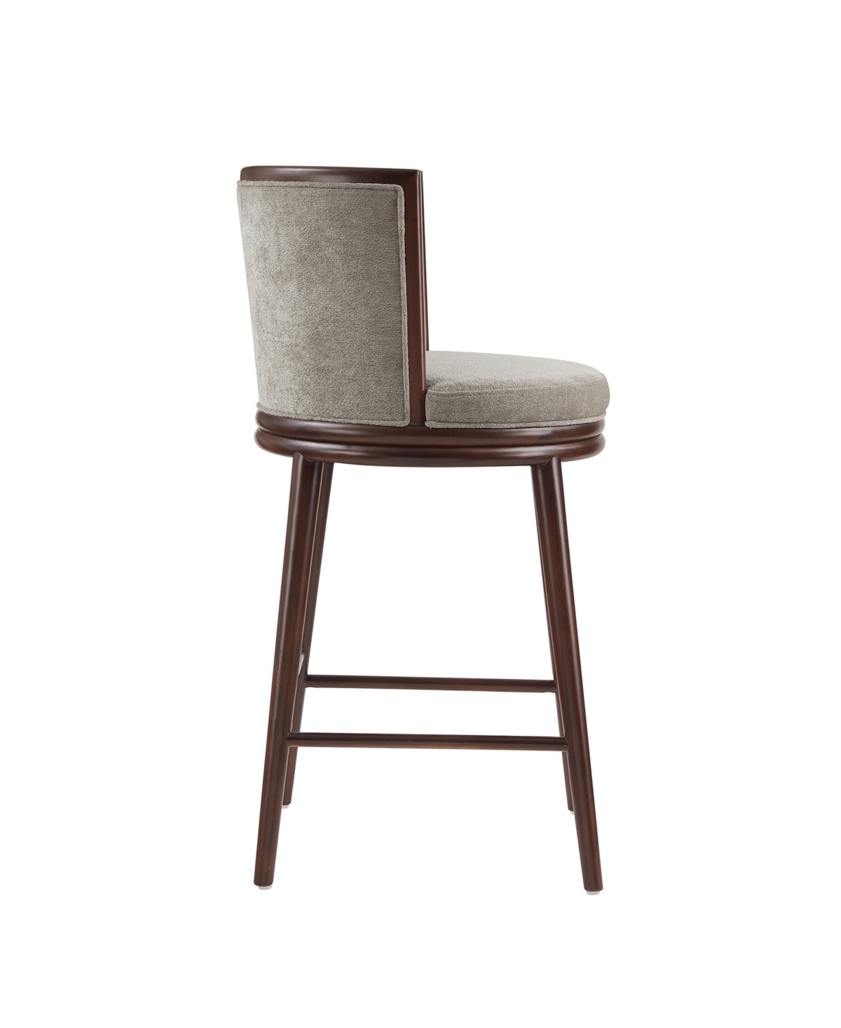 Manhattan Comfort 40" Evalyn Chenille Upholstered Barstool In Gray