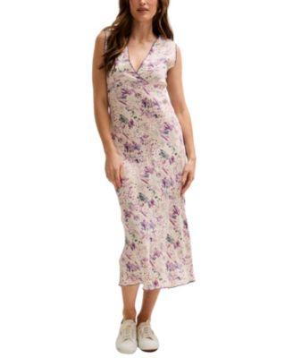 Women's Zola Bias Cut Wonderland Print Midi Dress