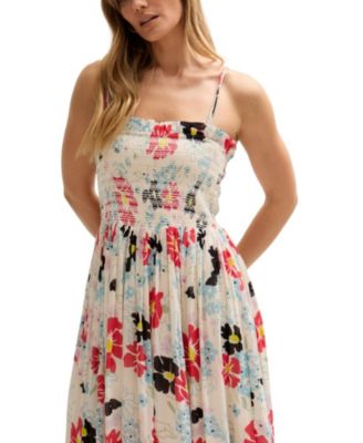 Women's Jessica Detachable Strap Poppy Print Midi Dress