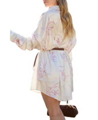 Women's Kristy Button Down Large Floral Shirtdress