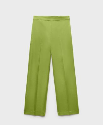 Women's Satin Straight-Fit Pants