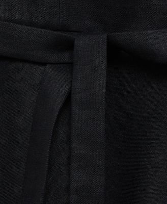 Women's Bow Linen-Blend Dress