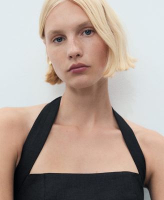 Women's Linen Halter Jumpsuit