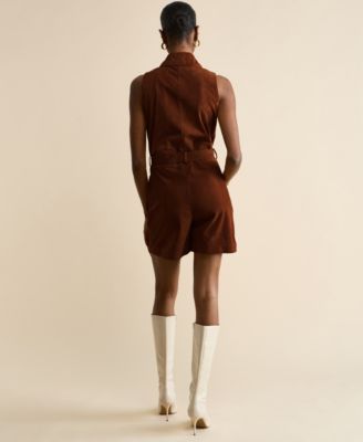 Women's Suede Romper, Created For Macy's