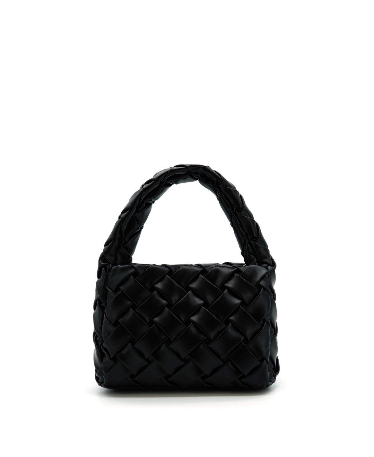 Oriane Quilted Top Handle Crossbody Bag - Black