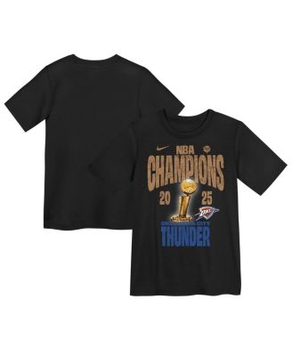 Nike - Preschool Black Oklahoma City Thunder 2025 NBA Finals Champions Locker Room Confetti T-Shirt