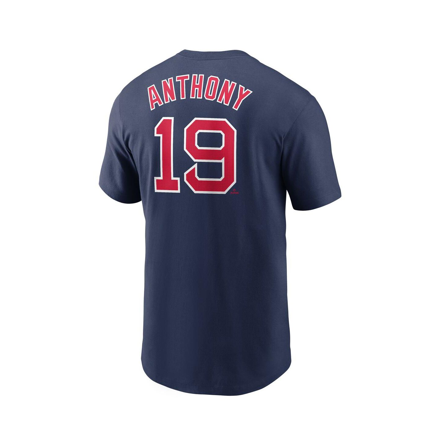 Мужская футболка Nike Roman Anthony Navy Boston Red Sox Fuse Name & Number — фото 2
