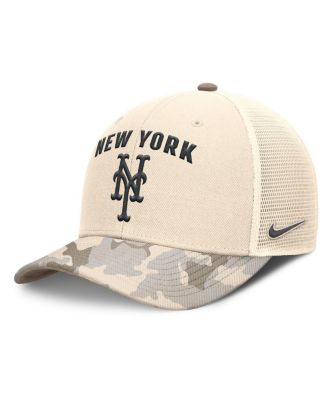 Nike - Men's Natural New York Mets Camo Natural Pack Rise Adjustable Trucker Hat