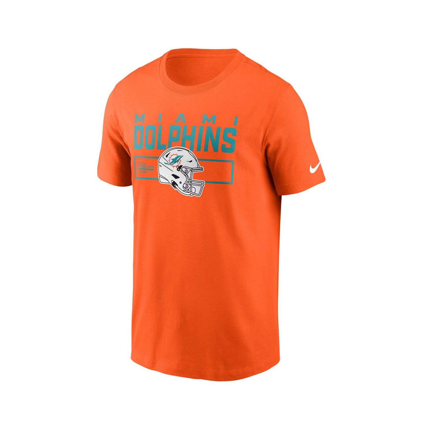 Мужская футболка Nike Orange Miami Dolphins Primetime Helmet Essential — фото 3