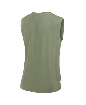 Women's Olive Chicago Bears Studio Embrace Tank Top