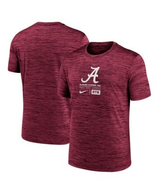 Nike - Men's Crimson Alabama Crimson Tide Campus Center Block Velocity Performance T-Shirt