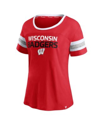 Women's Red Wisconsin Badgers Block Party T-Shirt