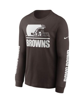 Men's Brown Cleveland Browns Split Local Long Sleeve T-Shirt