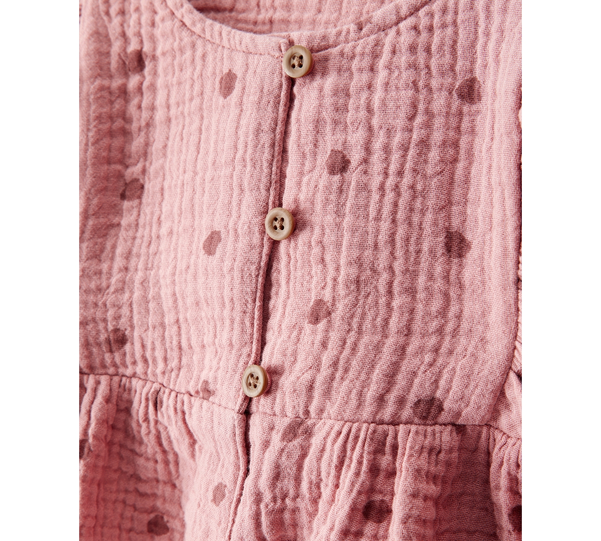 Carter's Baby Girls Acorn-print Short-sleeve Dress & Socks, 2 Piece Set In Pink