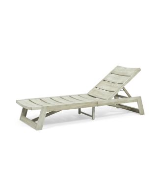 Streamdale Acacia Wood Chaise Lounge With Adjustable Seating