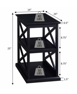 14" Rubber wood Coventry Chairside End Table