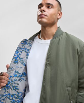 Men's Relaxed-Fit Reversible Bomber Jacket, Macy's Exclusive