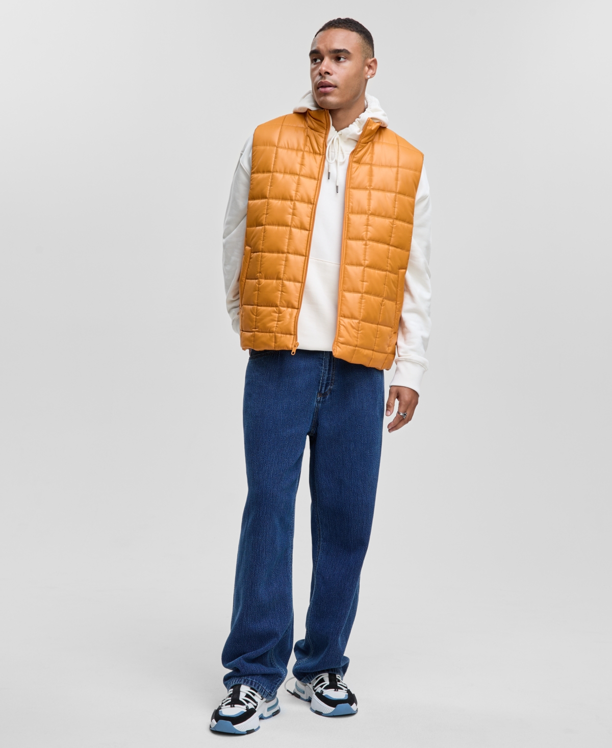 Mode of One Men's Relaxed-Fit Square-Quilted Vest, Macy's Exclusive