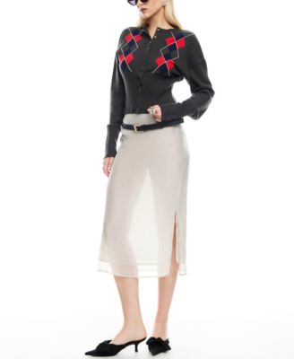 Women's Paradise Side-Slit Midi Skirt