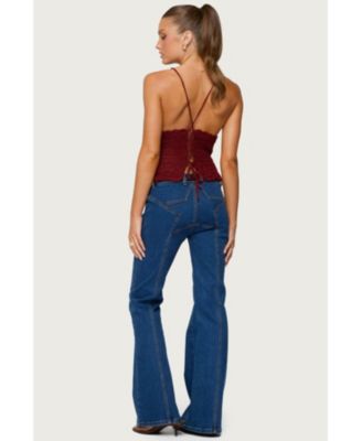 Women's Starrie Panel Stitch Low Rise Jeans