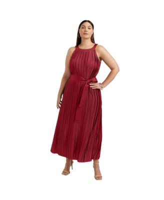 Women's June + Vie Pleated Halter Maxi Dress