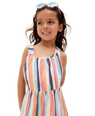 Kris Cross Back Stripe Print Dress