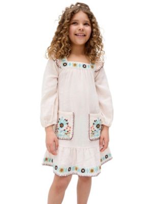 Lisa Square Neck Embroidered Dress
