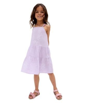 Little Girls Raffya Camilla Tiered Lace Insert Dress