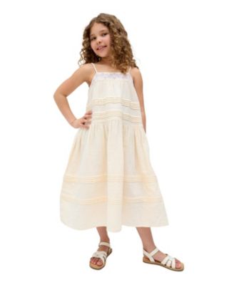 Swish Pin Tuck Embroidered Dress