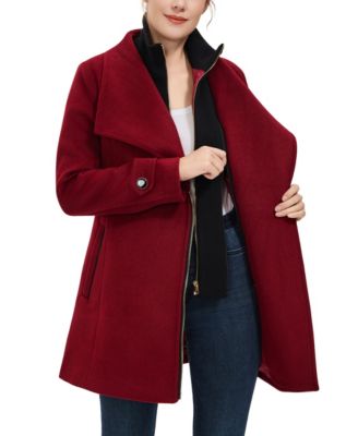 Women's Kinsley Wool Blend Zip Front Walking Coat