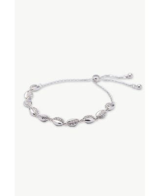 Classicharms Lucia Shell Whisper Bolo Bracelet - Silver