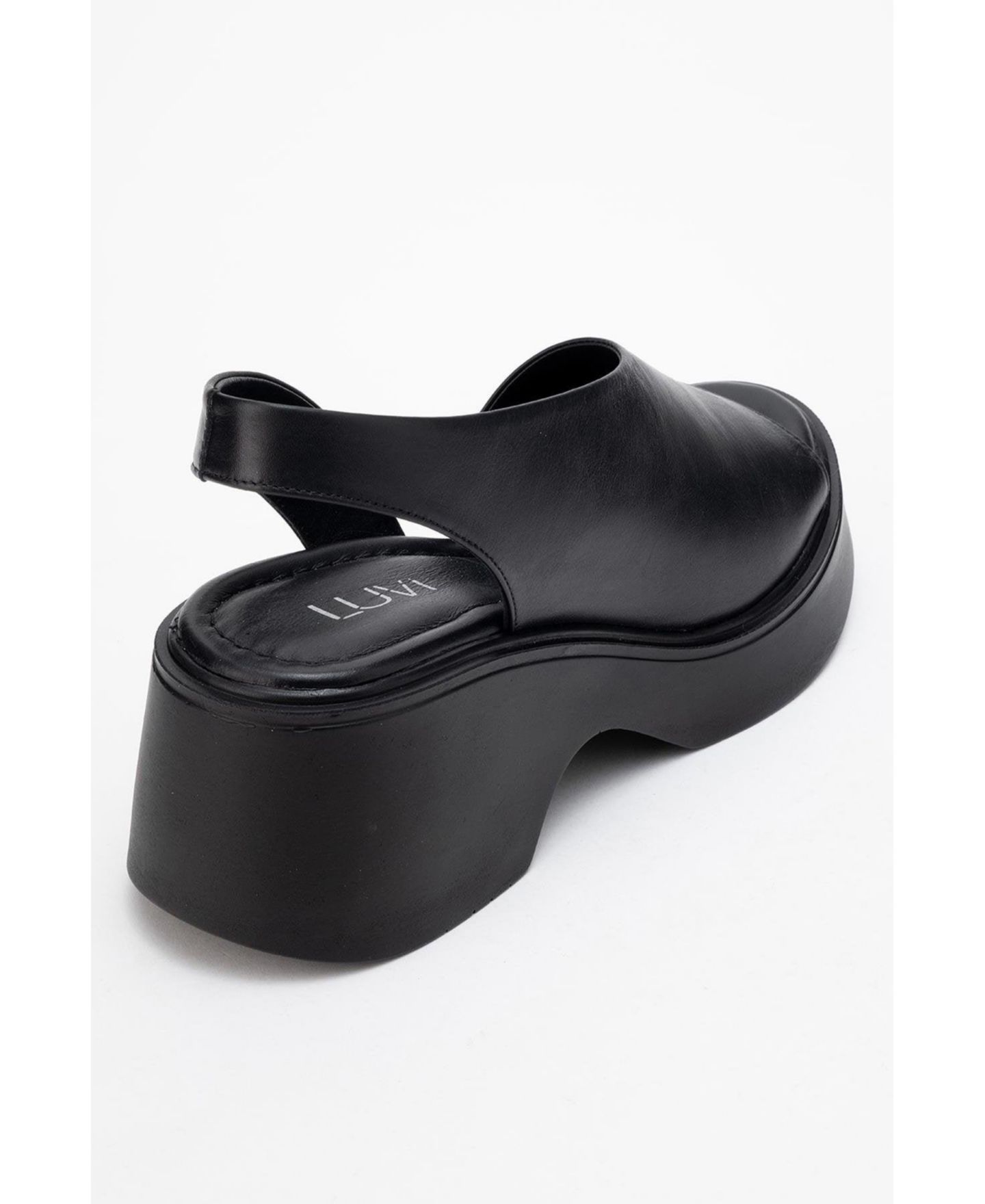 Женские сандалии Forever & Always Shoes ROY Leather Wedge Sandal (Women), цвет: Чёрный кожаный — фото 4