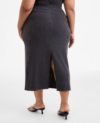 Trendy Plus Size Midi Sweater Skirt, Macy's Exclusive
