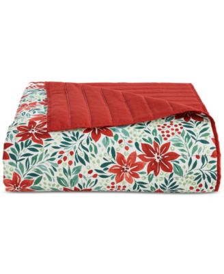 Poinsettia Quilt Set, Full/Queen, Exclusively for Macy's 