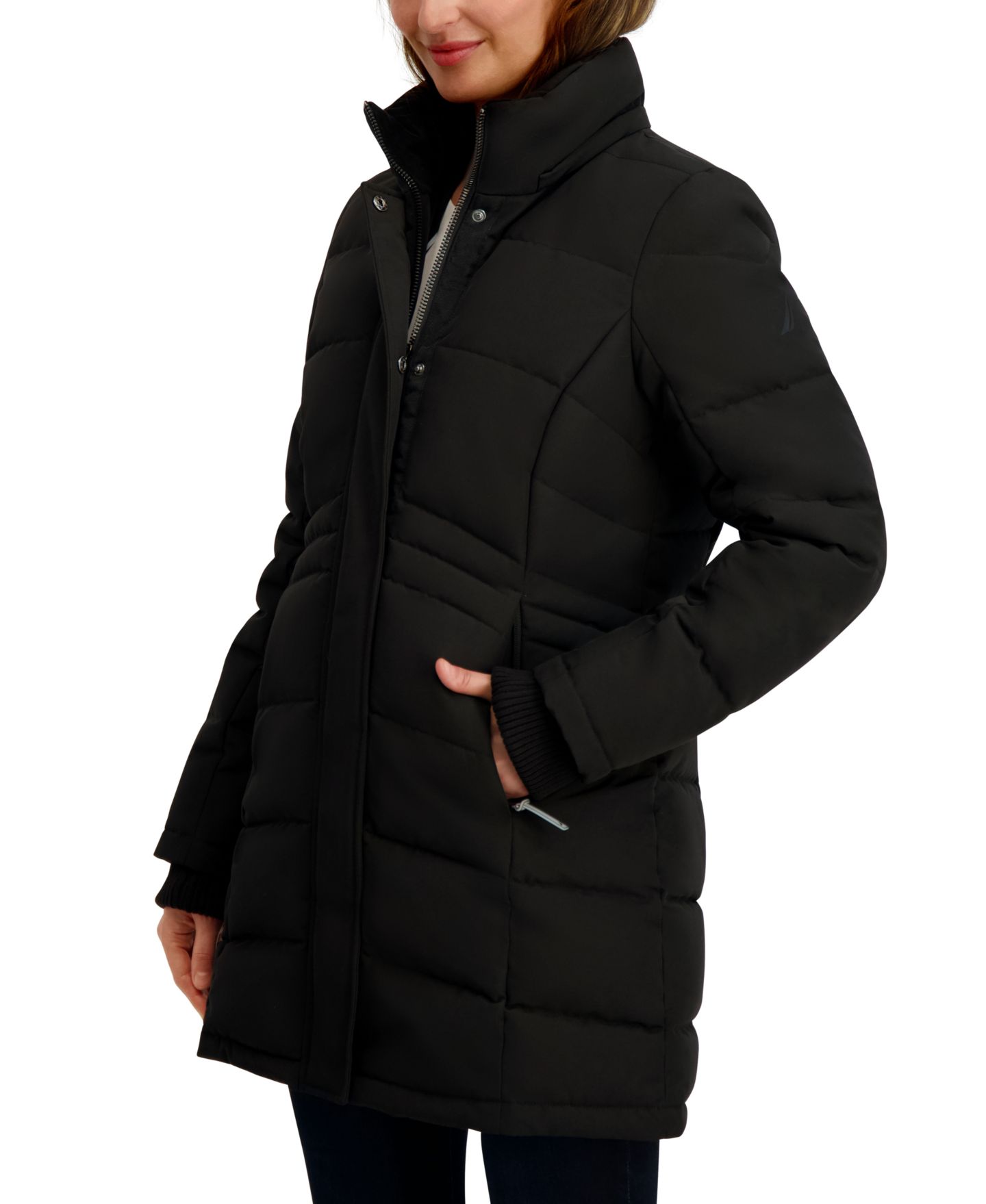 Женская куртка Nautica Hooded Puffer, цвет: Чёрный — фото 4
