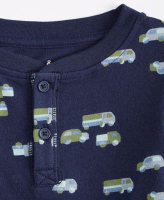 Baby Boys Mix and Match Long-Sleeve Geo Trucks Printed Cotton T-Shirt, Exclusively at Macy's