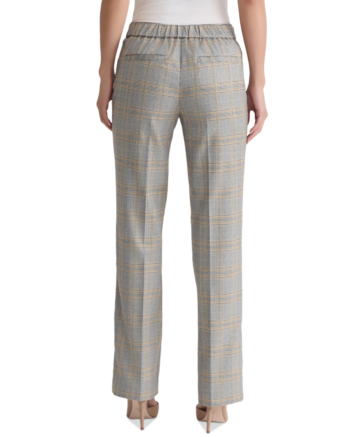 Jones New York Petite Glen Plaid Pull-on Pants In Multi
