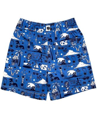 Big Boys and Girls Carolina Blue North Carolina Tar Heels Luau Swim Trunks