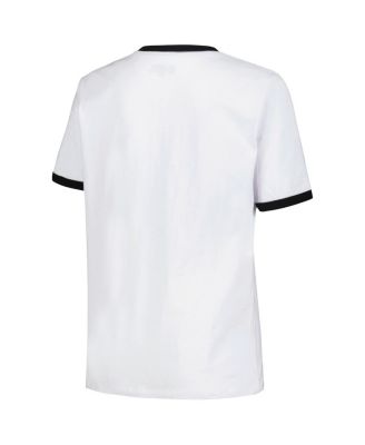 Women's by New Era White LAFC Throwback Ringer T-Shirt