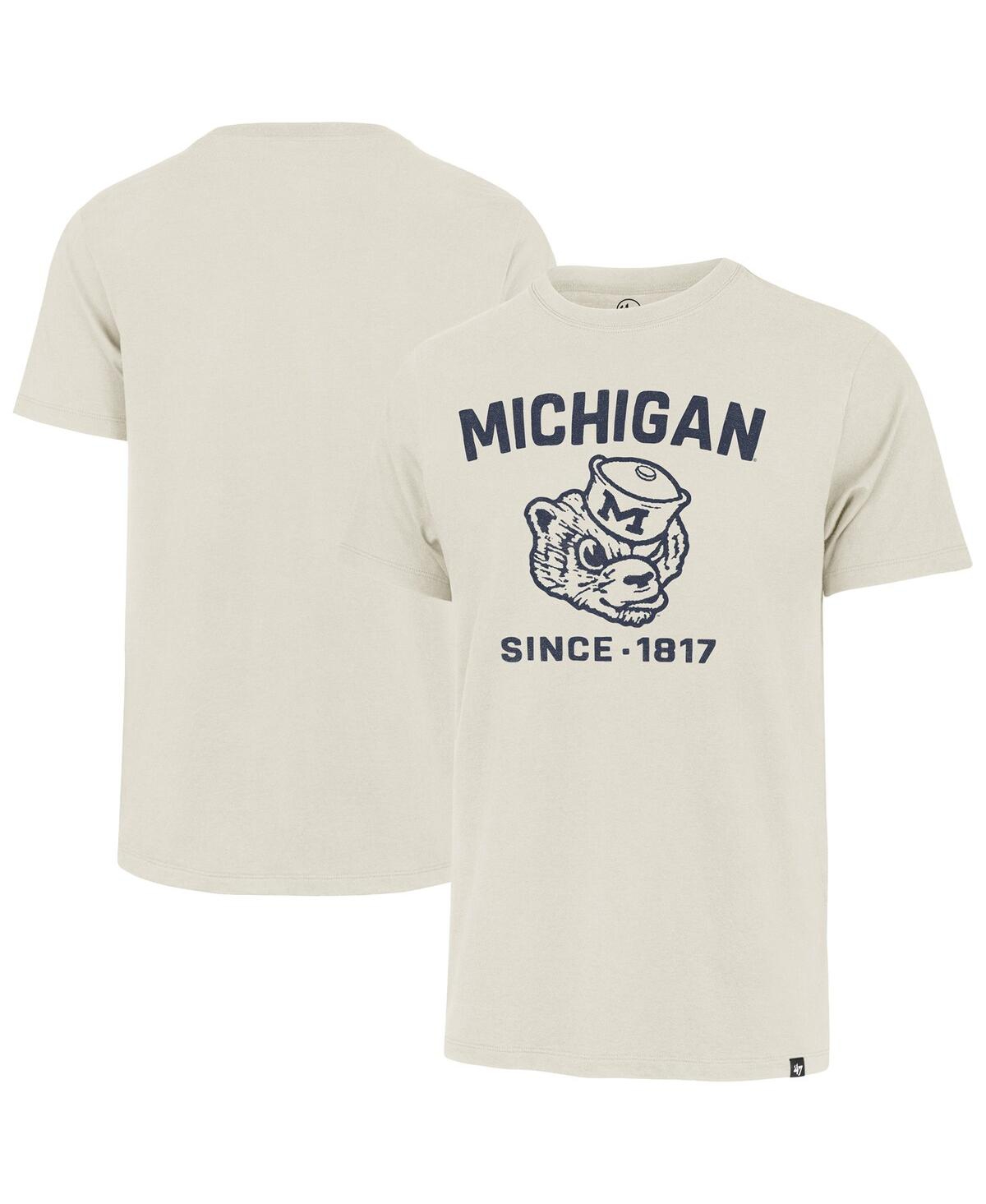 Men's Cream Michigan Wolverines Duster Franklin T-Shirt - Cream