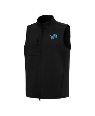 Antigua - Men's Black Detroit Lions Demand Full-Zip Vest