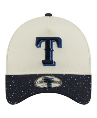 Men's Cream Texas Rangers Speckle A-Frame 9FORTY Adjustable Hat