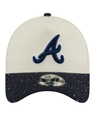 Men's Cream Atlanta Braves Speckle A-Frame 9FORTY Adjustable Hat
