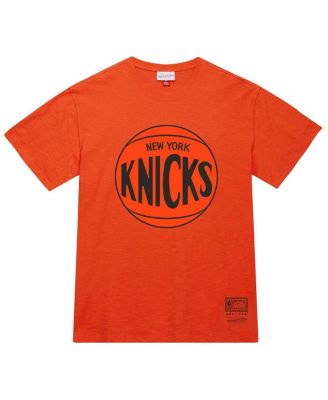 Men's and Women's Orange New York Knicks Hardwood Classics MVP Logo T-Shirt
